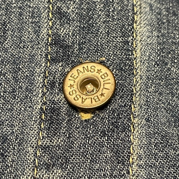 Vintage Bill Blass Denim Sleeveless Button Front Jean Dress Sz Small - Picture 9 of 10